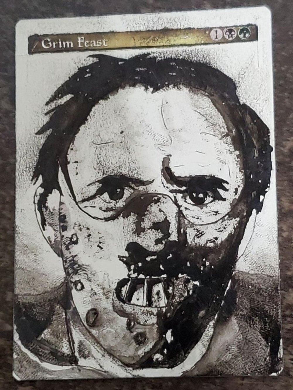 MTG Grim Reaper Hannibal Lecter Alternate Art Illustration Collector Card Item